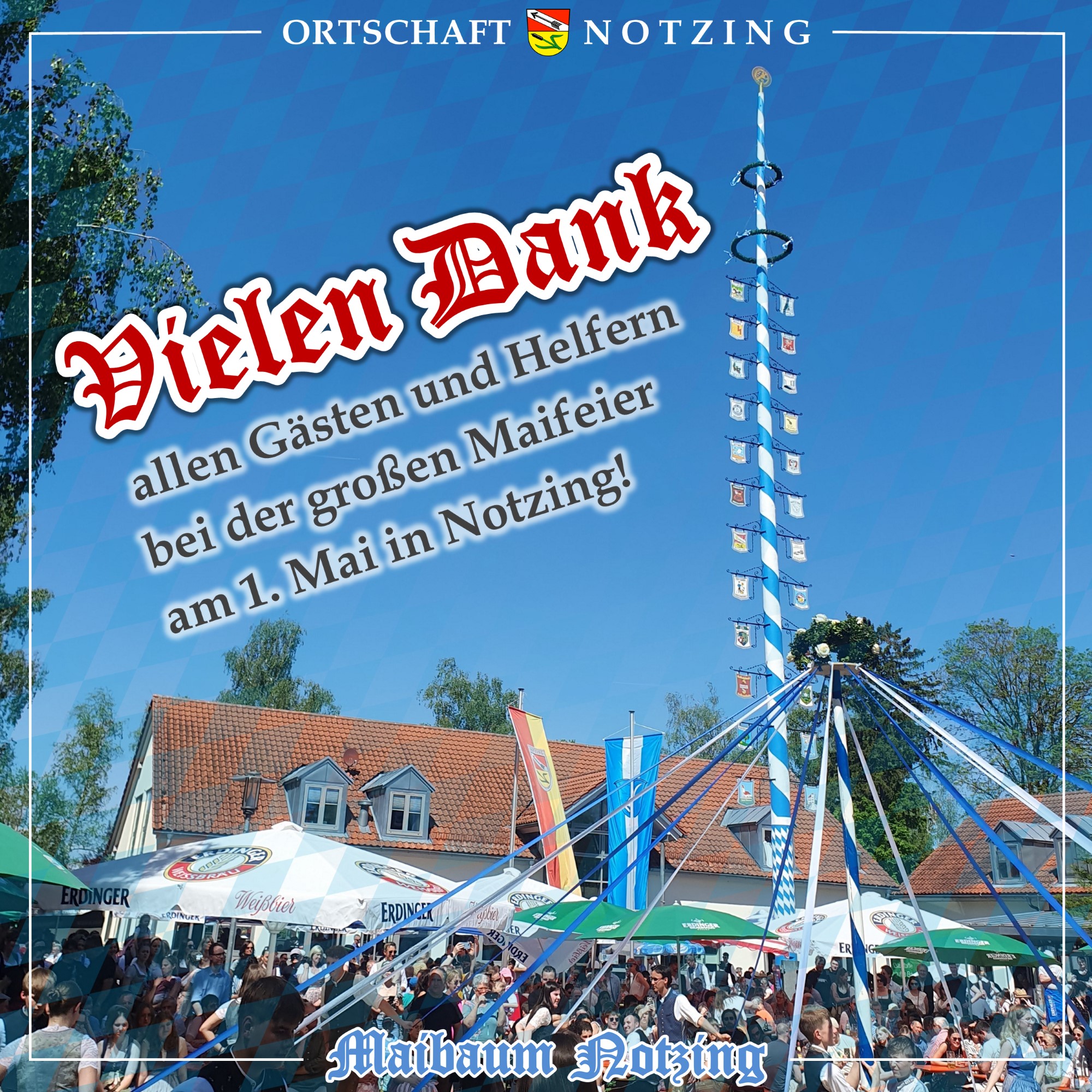 Maibaum 2025 Danke 1. Mai